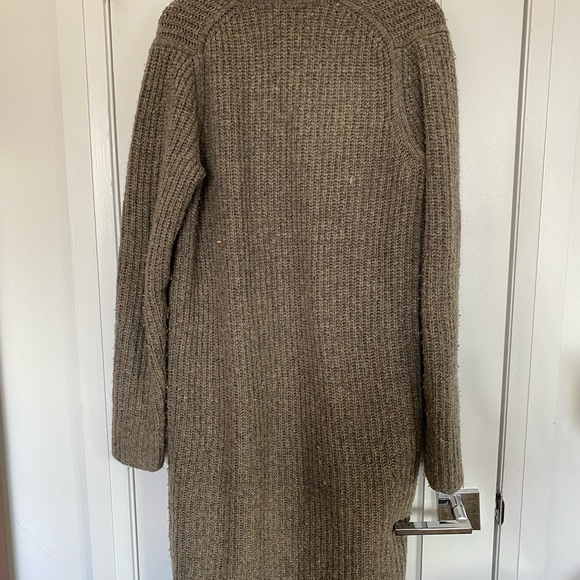 ROOTS Long gorgeous cozy tweed wool open sweater cardigan - Picture 4 of 4